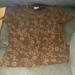 La SENZA - large brown and gold short sleeve top